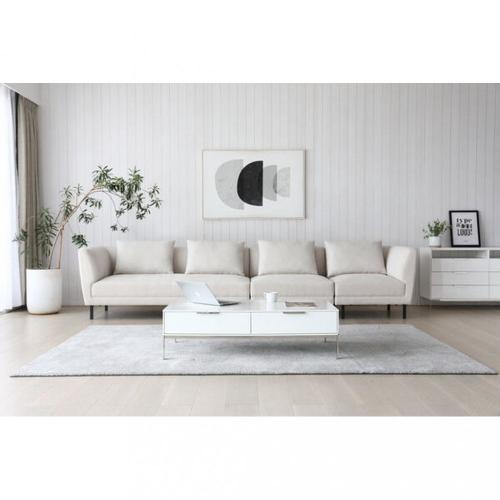 كنبة زاوية 200×160×85×90 سم - أبيض -ATH.WO.119