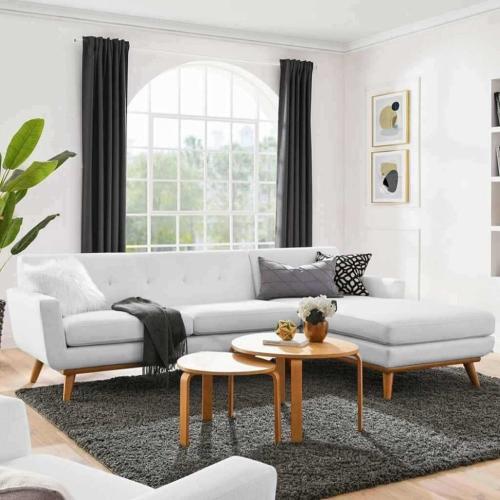 كنبة زاوية 200×160×95×90 سم - أبيض -ATH.WO.131