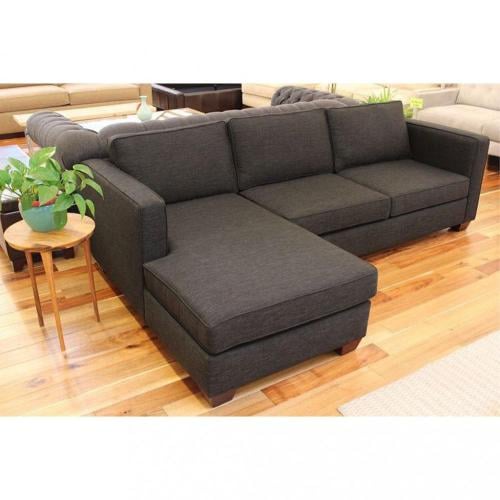 كنبة زاوية 240×190×90×80 سم - رمادي