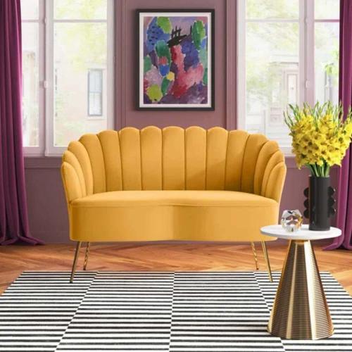 كنبة 160×85×90 سم - أصفر