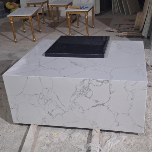 طاولة رخام صناعي بكفرات