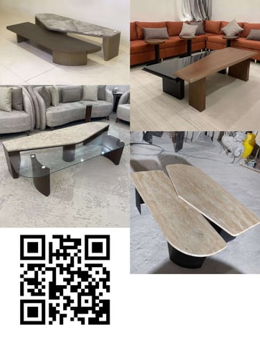 طقم طاولة قطعتين وسط