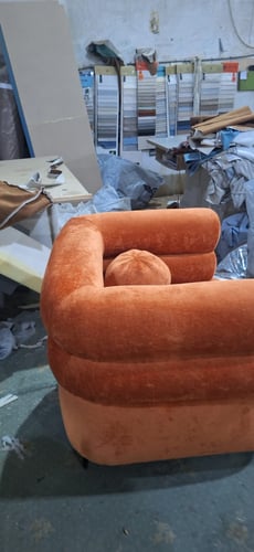Single orange chair