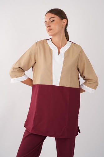 يونيفورم عاملة منزل عنابى