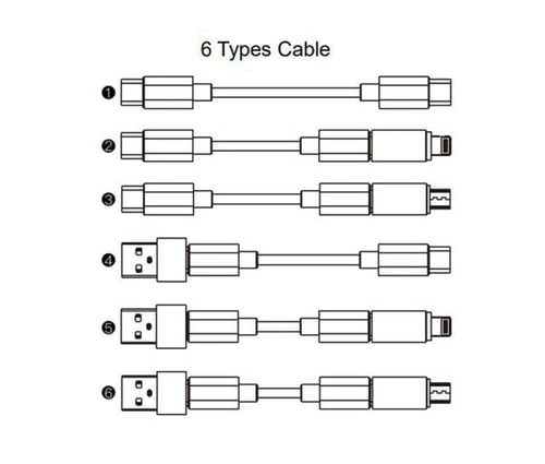 وصلة 11 في 1 شاحن واكسسوارات للجوال من بودي