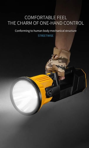 كشاف محمول قوي قابل لأعادة الشحن مع سلسلة اضاءة 2...