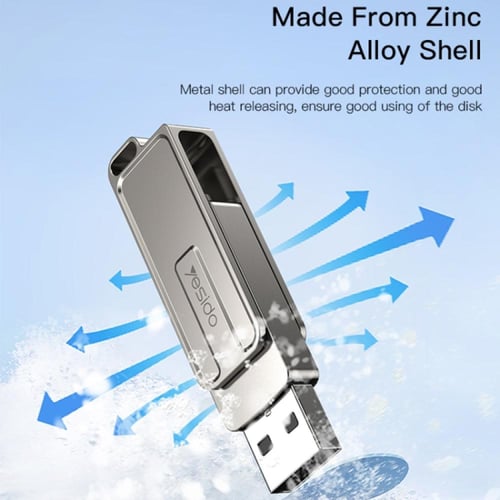 فلاشة بمنفذين تايبسي\USB (128 قيقا) من yesido FL17