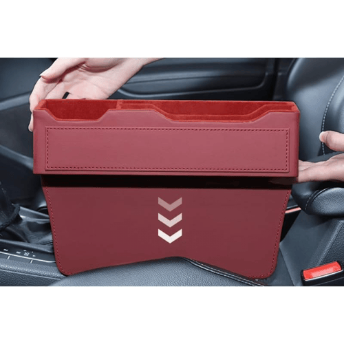 صندوق تخزين لفتحة السيارة مصنوع من الجلد من موماكس