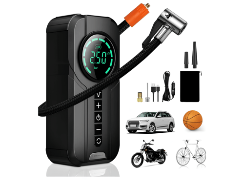 بطارية متنقلة مدمجه باشتراك للسيارة ومنفاخ متعدد ا...