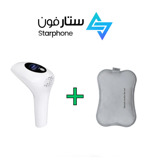 بكج جهاز ازالة الشعر باليزر + كمادة كهرومائية