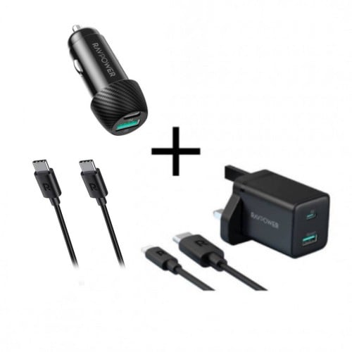 عرض راف باور شاحن جداري 20 واط بمنفذ تايب سي ومنفذ...