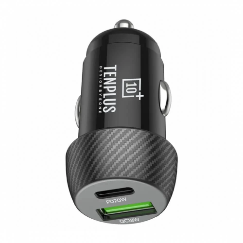 فيش ,شاحن سيارة بمنفذين USB\PD من تن بلس Ten Plus