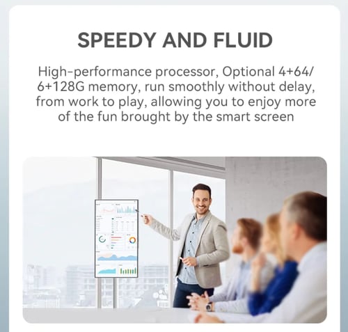 شاشة ذكية قابلة للتدوير واتصال لاسلكي مع الهاتف ال...