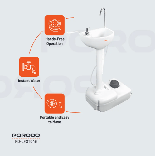 مغسلة محمولة Porodo Lifestyle Portable Handwash