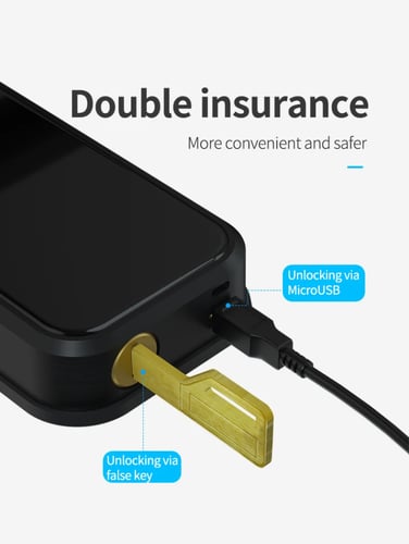 القفل الذكي المضاد للماء يعمل بالبصمة والكرت