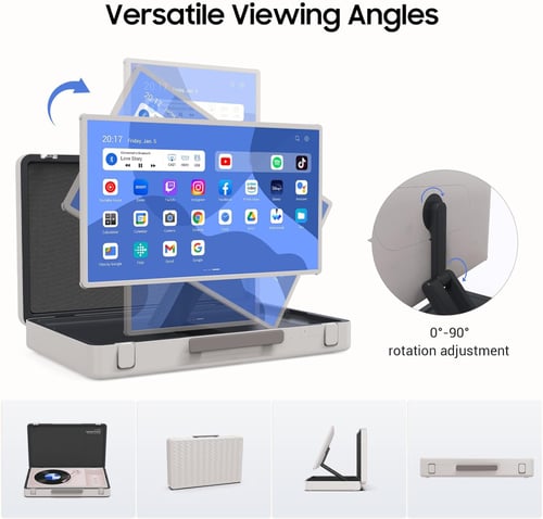 شاشة اندرويد متنقلة مقاس 27 انش بتصميم حقيبة محمول...