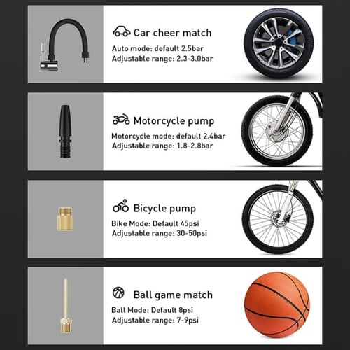 مضخة نفخ صغيرة محمولة متعددة الاستخدامات Yesido VC...