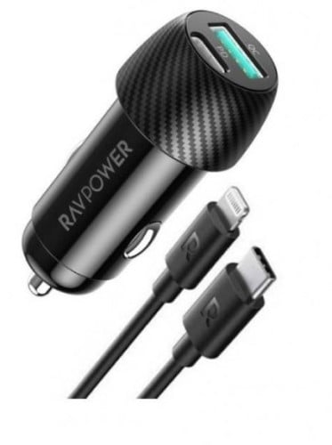 عرض راف باور كومبو شاحن سيارة بقوة 49 واط منفذ تاي...