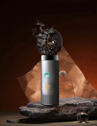 مبخرة الكترونية مع فرشاة للشعر 2 في 1