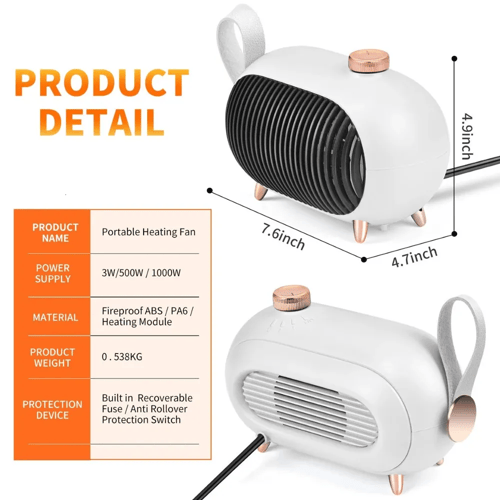 سخان هوائي صغير محمول ومتنقل