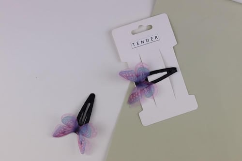 مشبك شعر قطعتين Butterfly