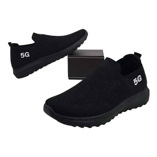 جزم رياضية سوداء بدون خيوطNazeel Store