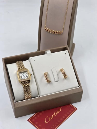 ساعة كارتير مع سلسال هدية