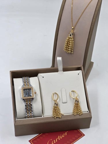 ساعة كارتير مع سلسال هدية