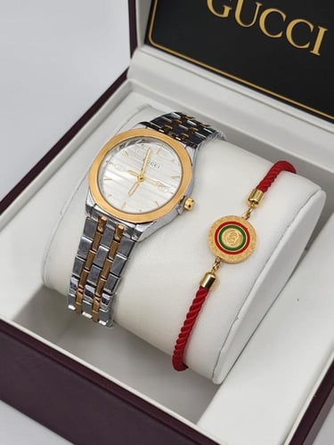 ساعة قوتشي مع سلسلة