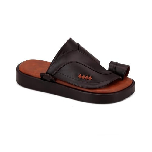 حذاء شرقي كلاسيك بني محروق