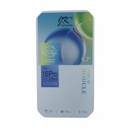 شاشة LCD لهاتف ابل ايفون 15 برو ماكس باللون الأسود