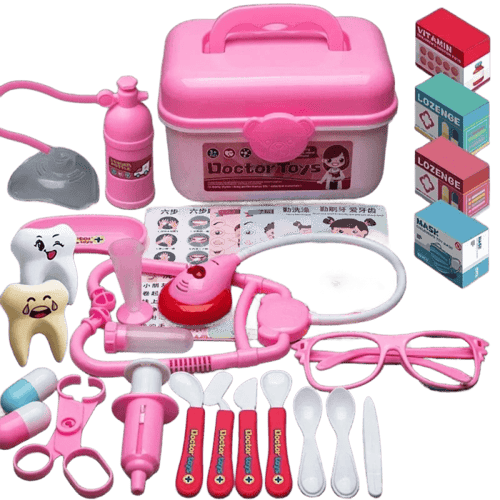 "مجموعة أدوات طبية للعب الأدوار - ممرضة وسماعة طبي...