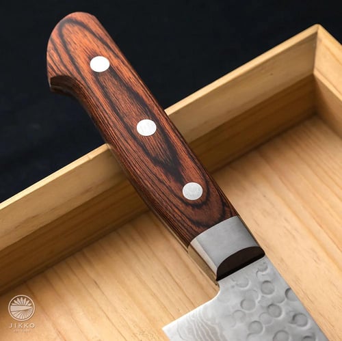JIKKO Mille-feuille Santoku knife VG-10 Gold Stain...