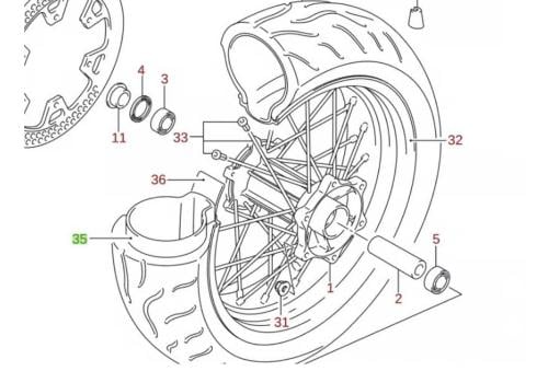لستك كفر خلفي DR-Z400SM دي ار