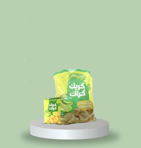 كيس كبير رقائق البطاطس كريك كراك نكهه فلفل من غندو...