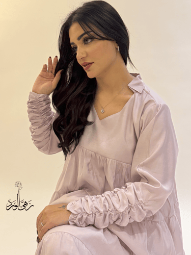 فستان جلابية تربل كلوش