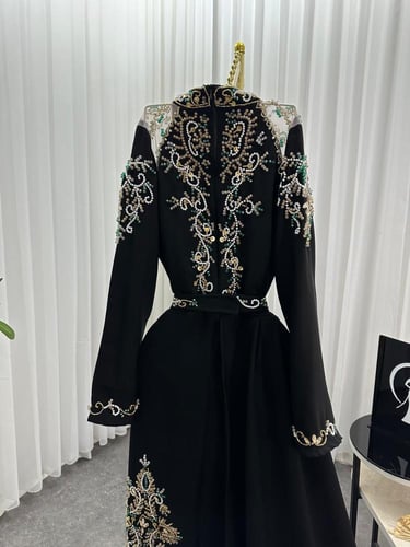 فستان سهره مطرز فخم اسود