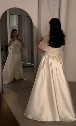 فستان سهره مطرز انيق سكري