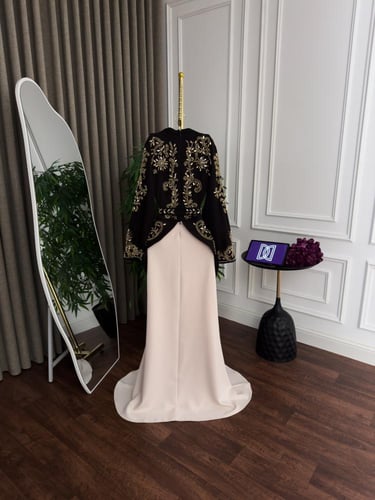 فستان سهره مطرز فخم اسود