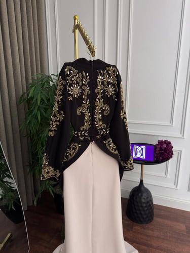 فستان سهره مطرز فخم اسود