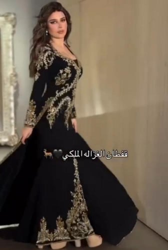 فستان سهره مطرز فخم اسود