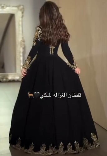 فستان سهره مطرز فخم اسود