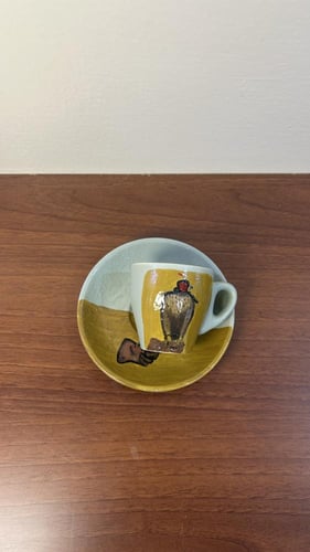 كوب اسبرسو رسمة صقر