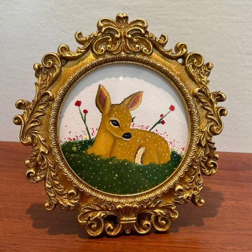 لوحة غزال برواز كلاسيك