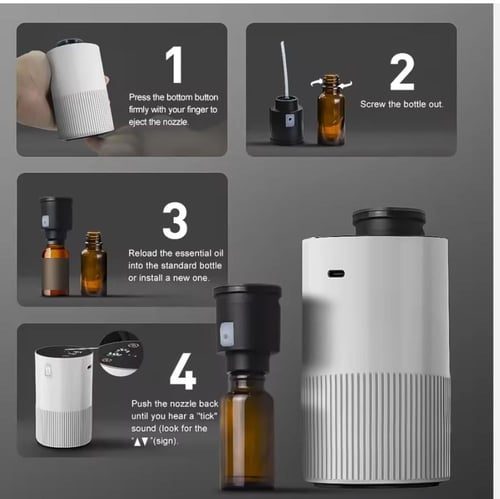 جهاز تعطير متنقل + عطر هدية