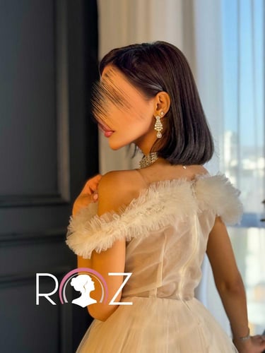 فستان سهره تل مطرز توب