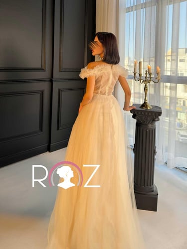 فستان سهره تل مطرز توب