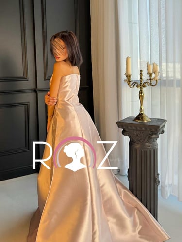 فستان سهرة ميكادو طويل اوف شولدر