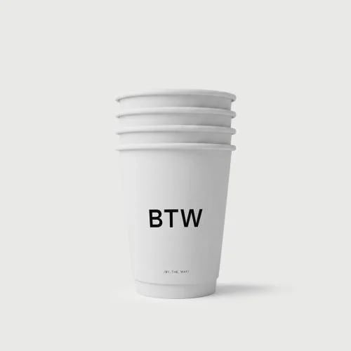 BTW Paper Cup Set ( 20 Pcs )