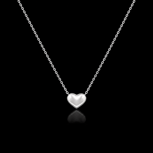 عقد فضة عيار 925 بتعليقة قلب